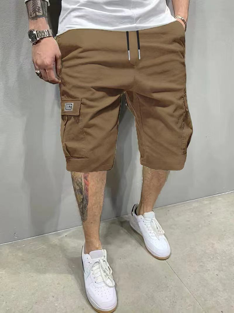 Relaxed Cargo Shorts for Men - Brown