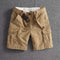 Relaxed Fit Cargo Shorts for Men - Khaki