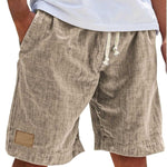 Relaxed Fit Cotton Shorts for Men - Khaki