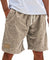 Relaxed Fit Cotton Shorts for Men - Khaki