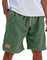 Relaxed Fit Cotton Shorts for Men - Green