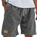 Relaxed Fit Cotton Shorts for Men - Grey