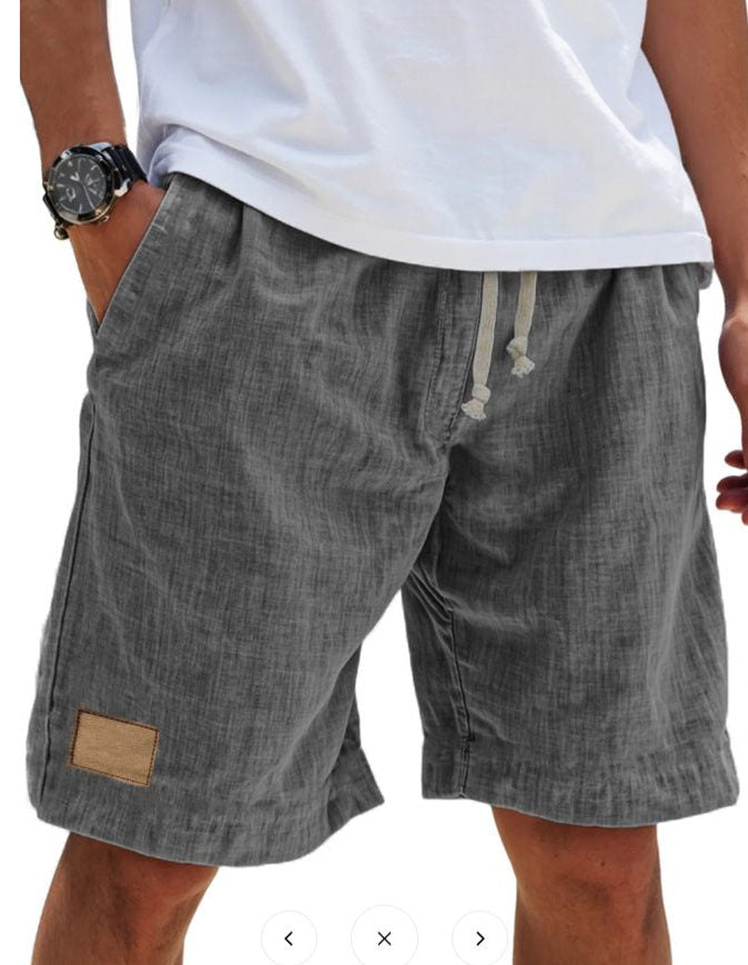 Relaxed Fit Cotton Shorts for Men - Grey