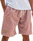 Relaxed Fit Cotton Shorts for Men - Pink