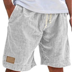 Relaxed Fit Cotton Shorts for Men - White