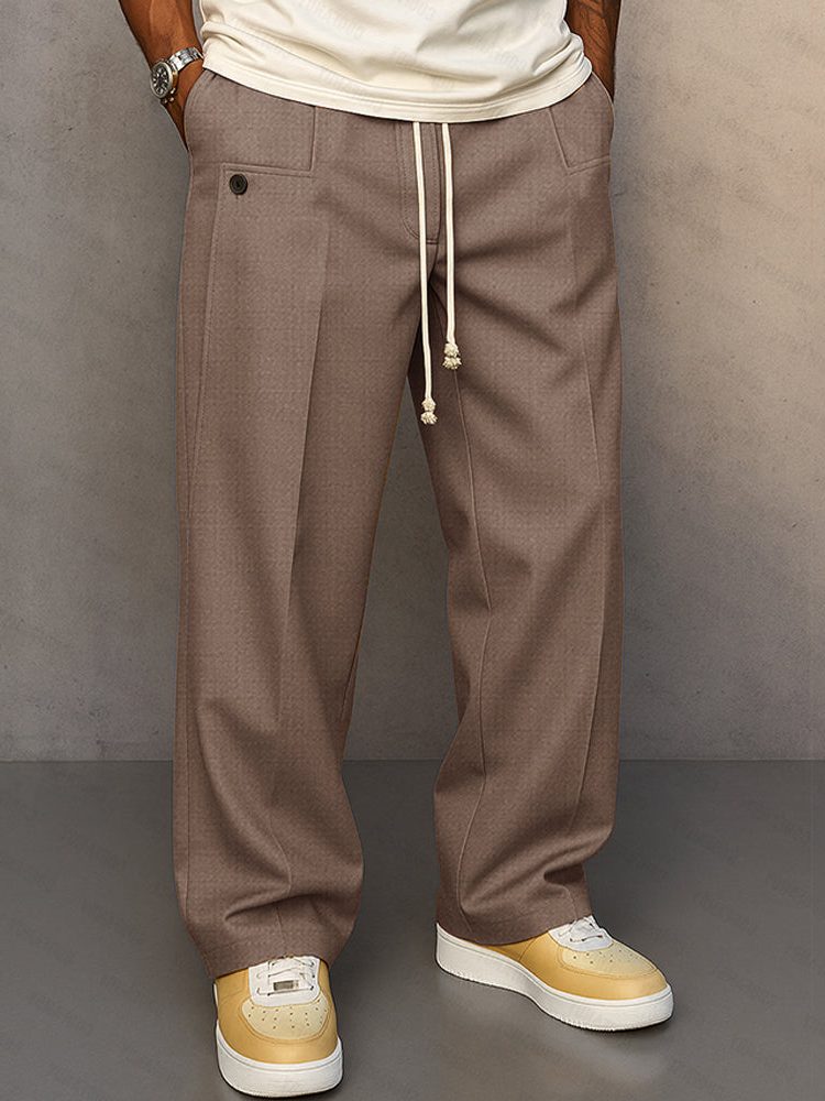 Relaxed Fit Jogger Pants for Men - Light Brown