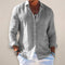 Relaxed Fit Linen Long Sleeve Shirt for Men