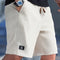 Relaxed Fit Ribbed Knit Shorts for Men - Milky White