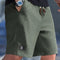 Relaxed Fit Ribbed Knit Shorts for Men - Green