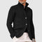 Ribbed Knit Button-Up Cardigan for Men - Black