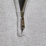 Ribbed Knit Half-Zip Sweater for Men - View 8