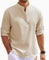 Ribbed Knit Henley Shirt for Men