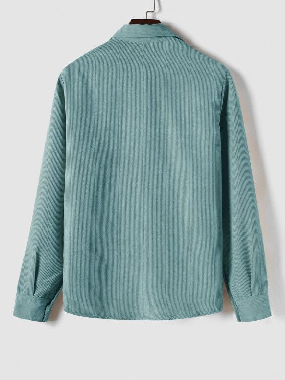 Ribbed Knit Polo Shirt for Men - View 10
