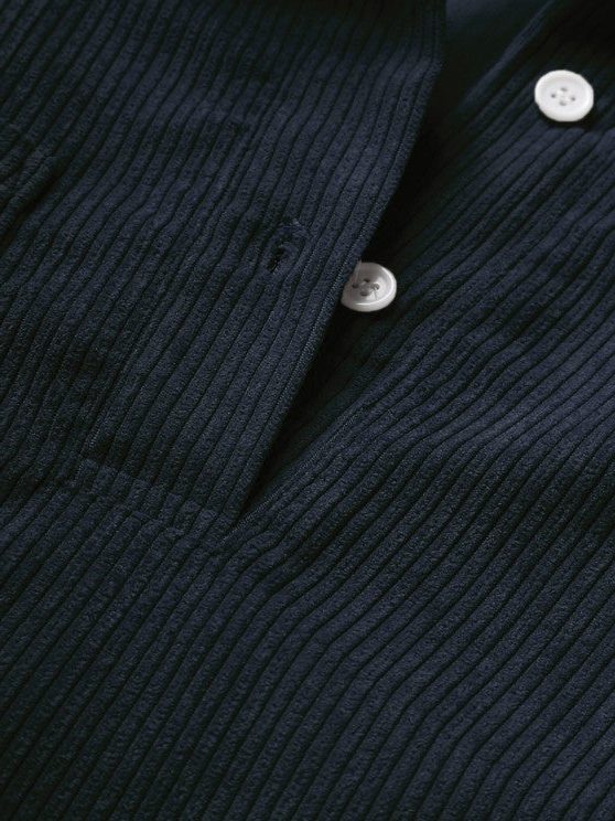 Ribbed Knit Polo Shirt for Men - View 14