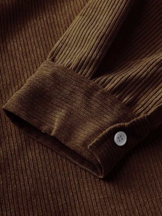 Ribbed Knit Polo Shirt for Men - View 22