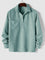 Ribbed Knit Polo Shirt for Men - Light Blue