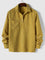 Ribbed Knit Polo Shirt for Men - Yellow