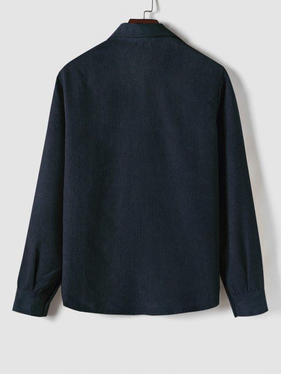Ribbed Knit Polo Shirt for Men - View 8