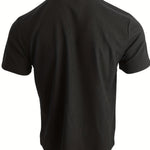 Ribbed Knit Polo Shirt with Spread Collar for Men - View 5