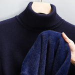 Ribbed Knit Roll Neck Sweater for Men - View 16