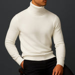 Ribbed Knit Roll Neck Sweater for Men - View 7