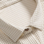 Ribbed Knit Short Sleeve Button-Down Set for Men - View 8