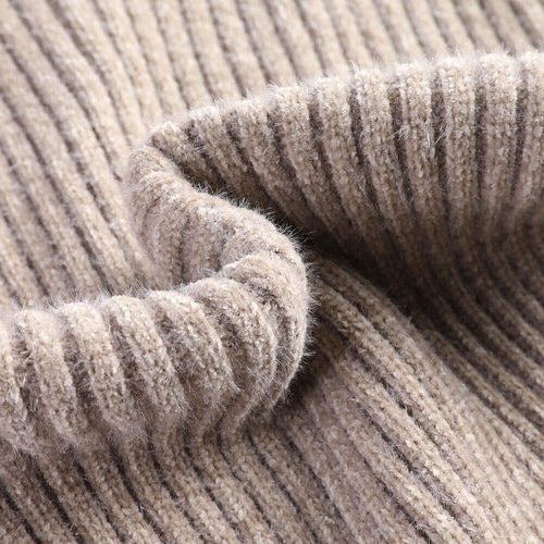 Ribbed Knit Turtleneck Sweater for Men - View 10