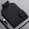 Ribbed Knit Turtleneck Sweater for Men - Gray