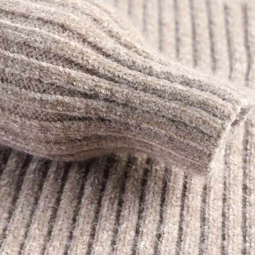 Ribbed Knit Turtleneck Sweater for Men - View 8
