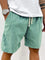 Ribbed Relaxed Fit Drawstring Shorts for Men - Mint Green