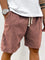 Ribbed Relaxed Fit Drawstring Shorts for Men - Light Brown