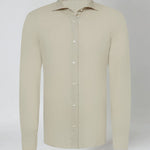 Rolled Sleeve Linen Button-Down Shirt for Men - View 4