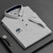 Short Sleeve Contrast Collar Polo Shirt for Men - Gray