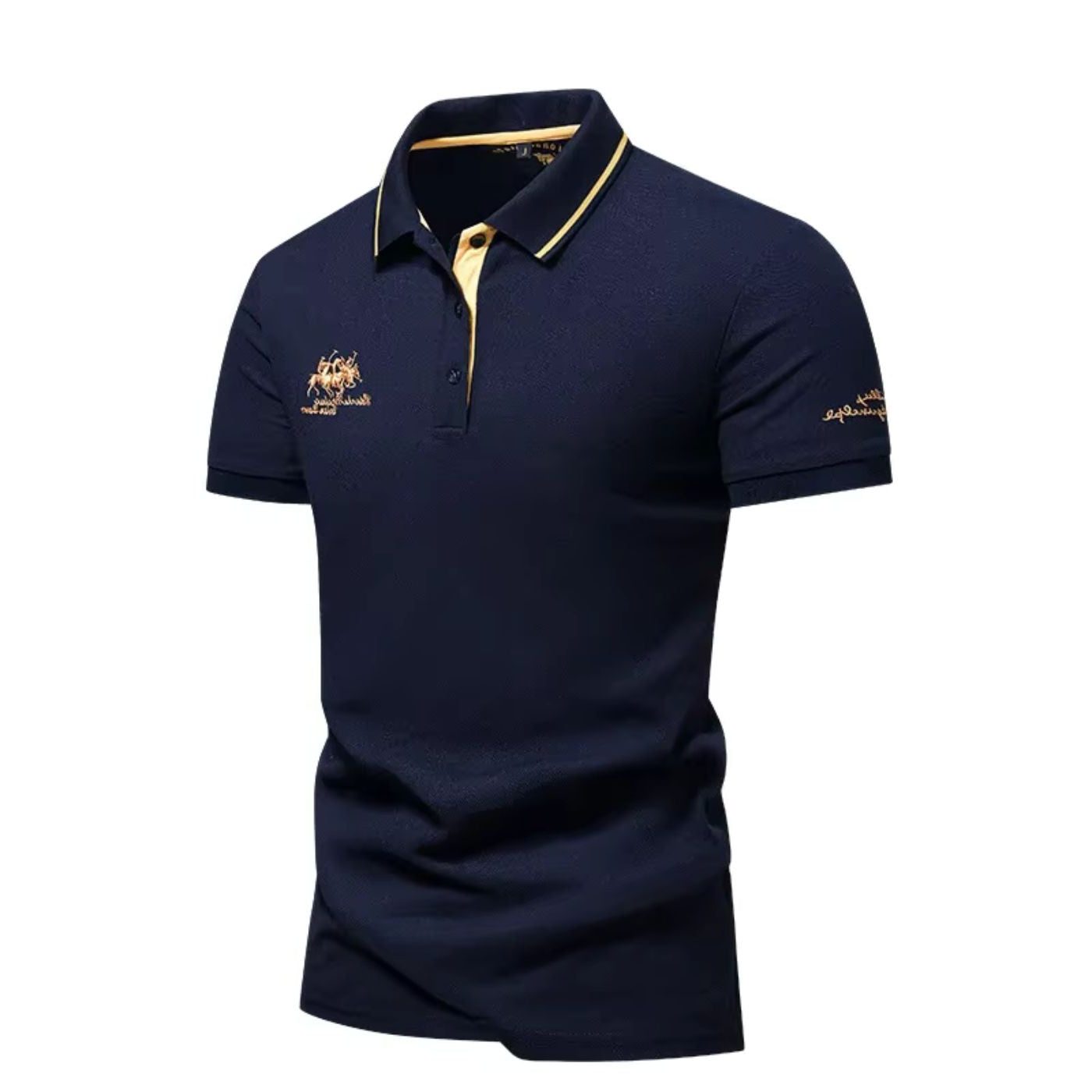 Short Sleeve Contrast Collar Polo Shirt for Men - View 13