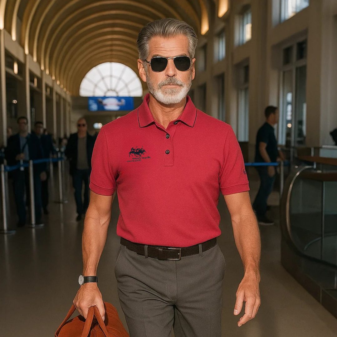 Short Sleeve Contrast Collar Polo Shirt for Men - View 5