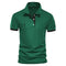Short Sleeve Contrast Trim Polo Shirt for Men - Green