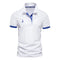 Short Sleeve Contrast Trim Polo Shirt for Men - White
