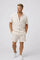 Short Sleeve Linen Button-Down Set for Men