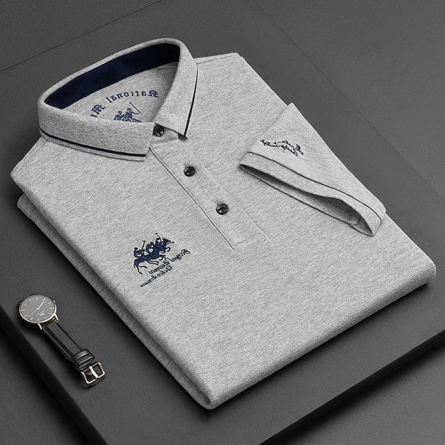 Short Sleeve Polo Shirt for Men - Gray