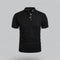 Short Sleeve Stand Collar Polo Shirt for Men - Black