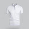 Short Sleeve Stand Collar Polo Shirt for Men - White