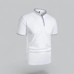 Short Sleeve Stand Collar Polo Shirt for Men - View 18