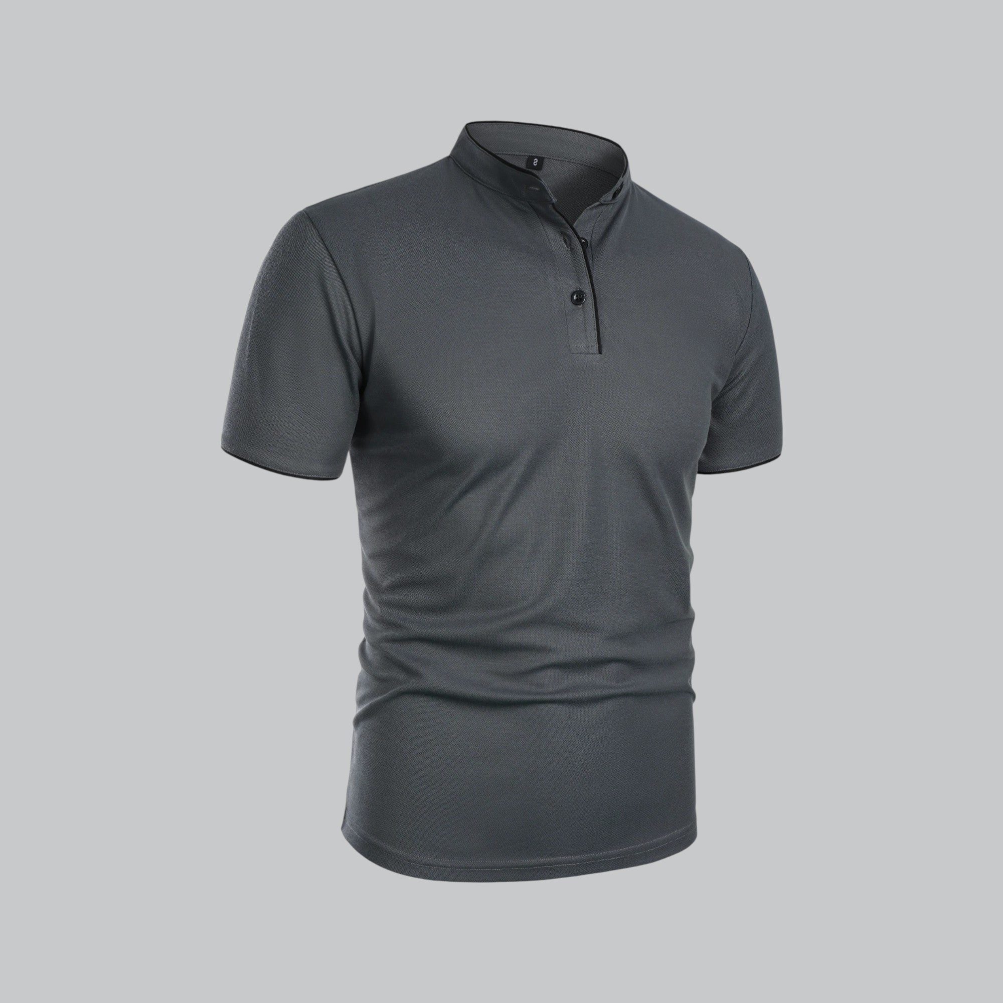 Short Sleeve Stand Collar Polo Shirt for Men - View 9