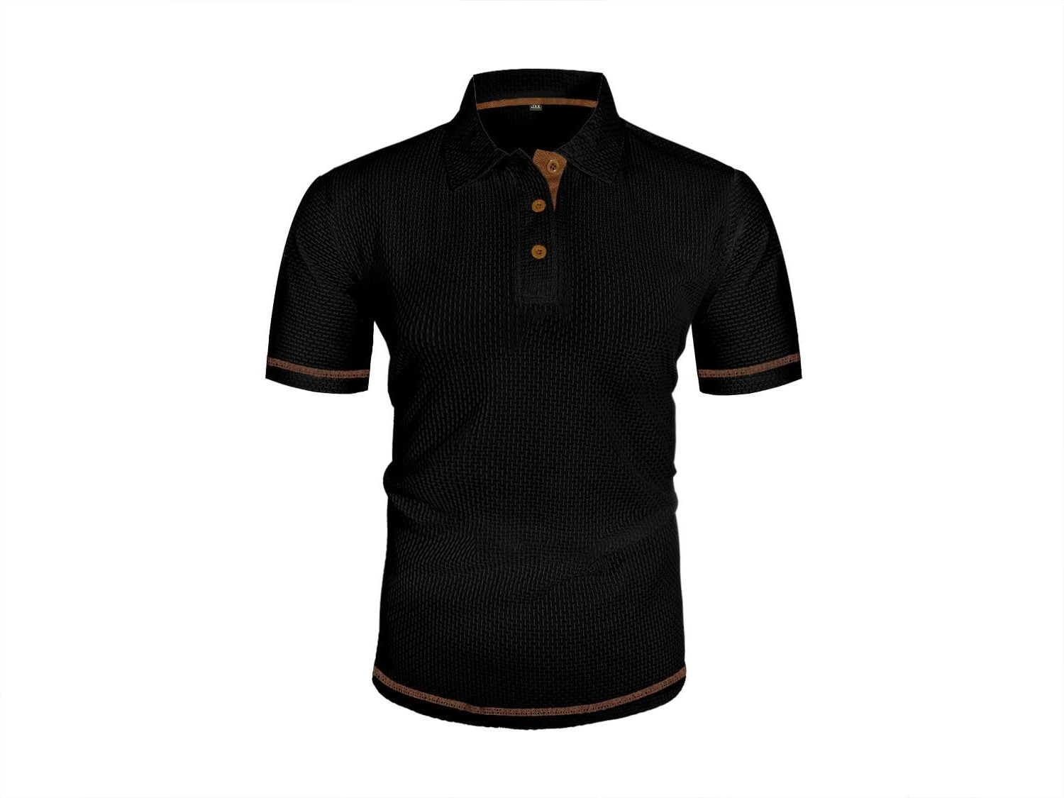Short Sleeve Textured Polo Shirt for Men - View 10