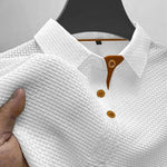 Short Sleeve Textured Polo Shirt for Men - White