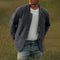Single Button Notch Lapel Blazer for Men - Dark Gray