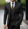 Slim Fit Blazer and Trousers Set for Men - Black