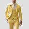 Slim Fit Blazer and Trousers Set for Men - Yellow