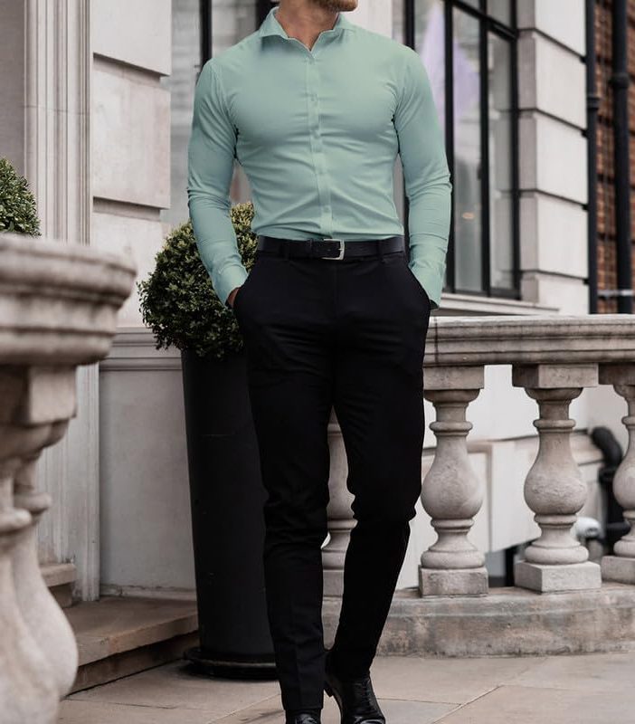 Slim Fit Button-Down Shirt for Men - View 10