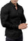Slim Fit Button-Down Shirt for Men - Black